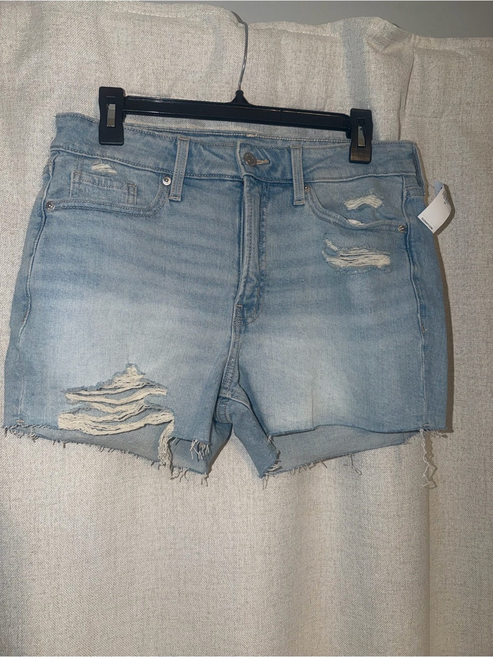 Light Wash Distressed Denim Women’s Shorts | Size 10